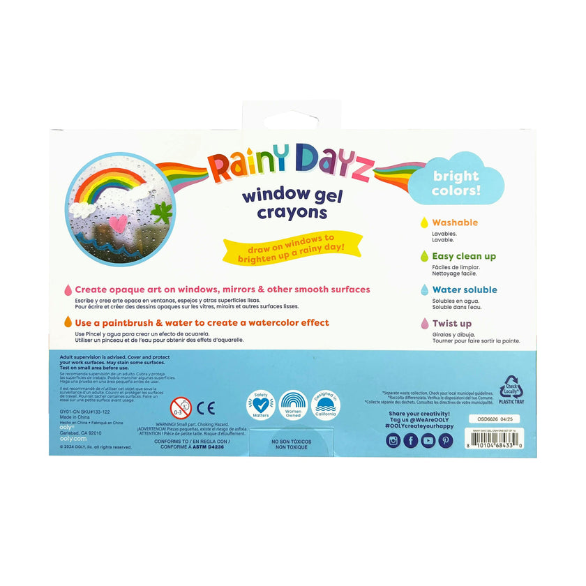 Rainy Dayz Window Watercolor Gel Crayons - Set of 10