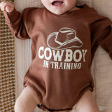 Cowboy In Training Western Long Sleeve Romper