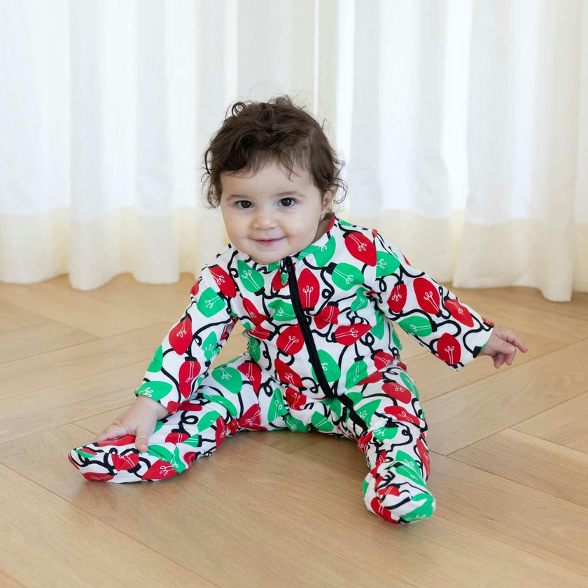 Zippered Footed Onesie, Multi
