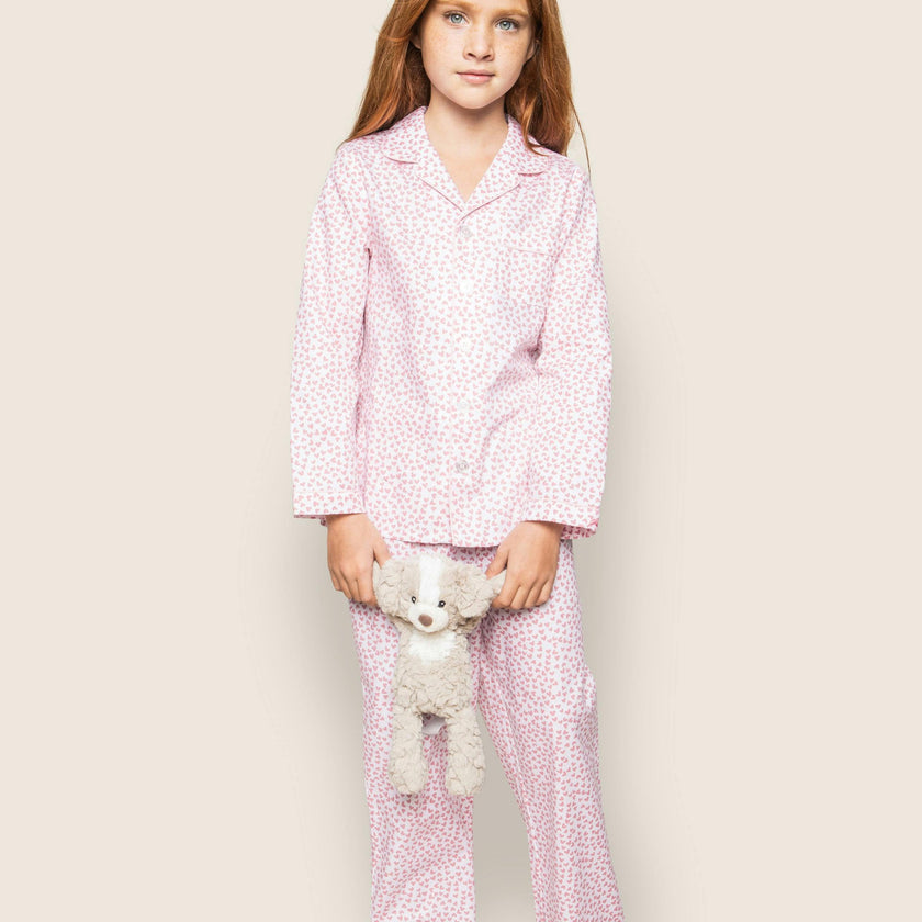 Kid's Twill Pajama Set in Sweethearts