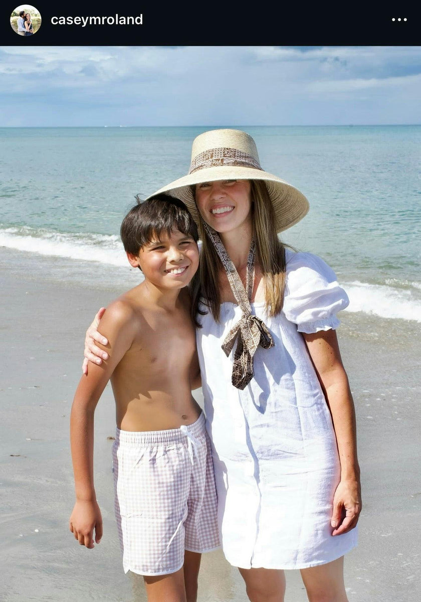 Wildflower Sun Hat - Ivory Wide & Short Grosgrain Ribbon