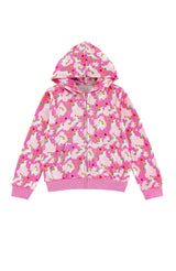 Soft Fleece Zip-up Hoodie, Dancing Unicorn