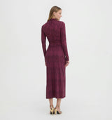 The Rizzo Dress - Plum Damask