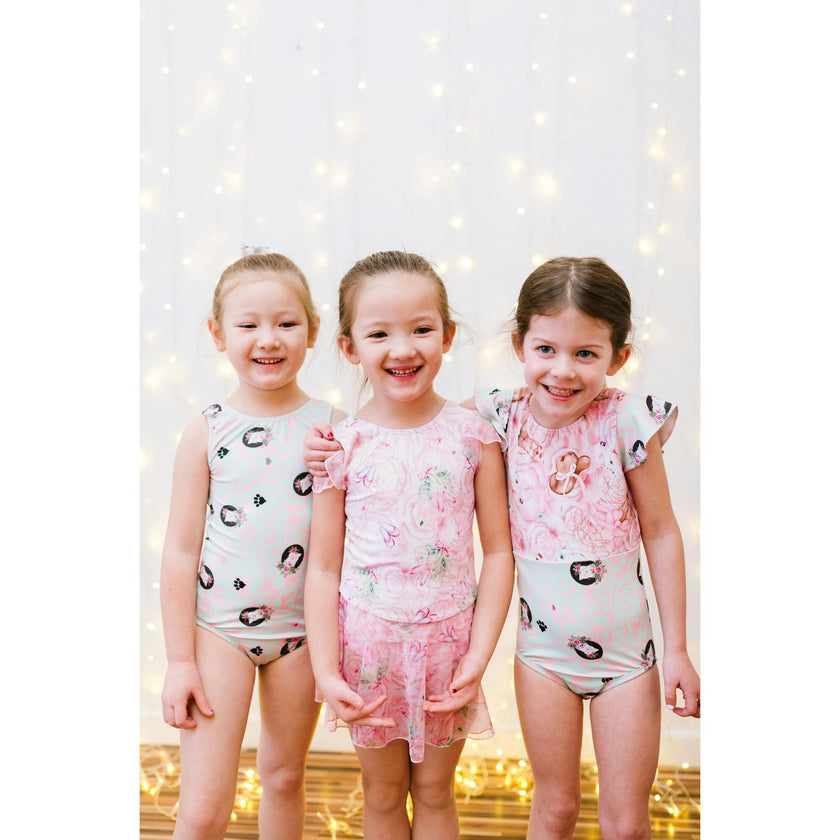 Kitty Bows Leotard, Green