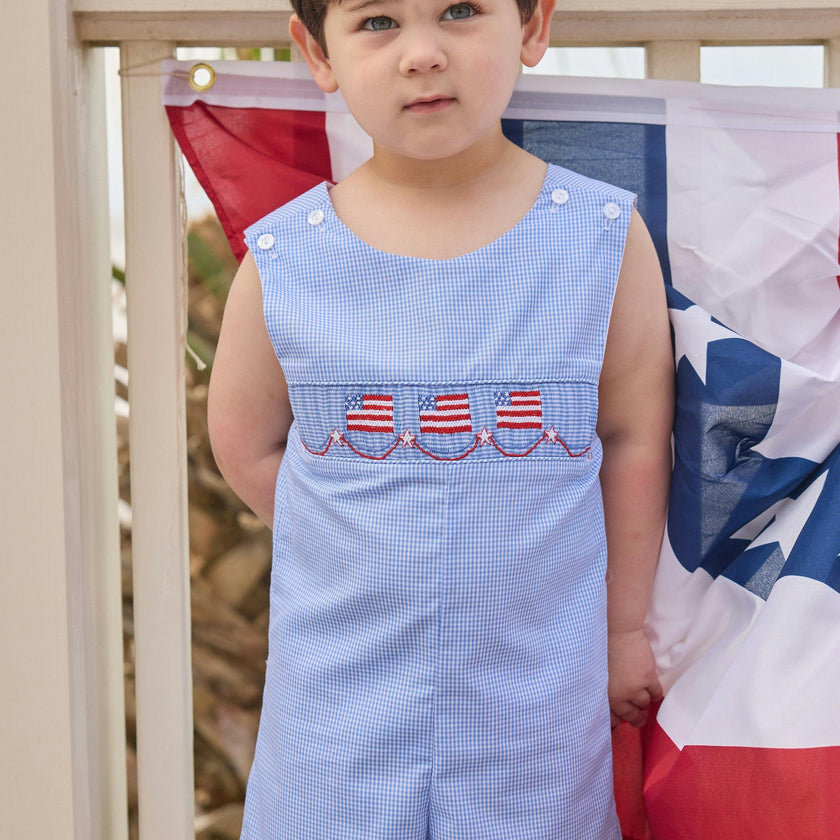 Smocked Shortall - Flags
