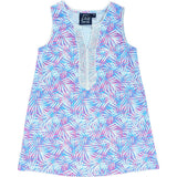 Tropical Palms Pink Shift Dress