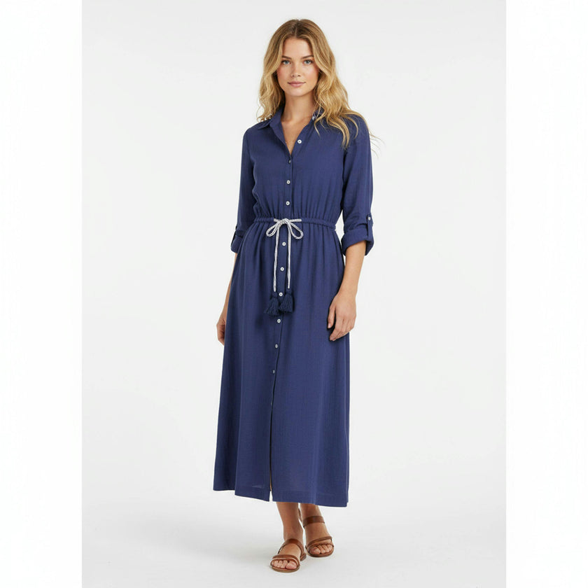 Anais Womens Shirtdress Lapis Blue, blue