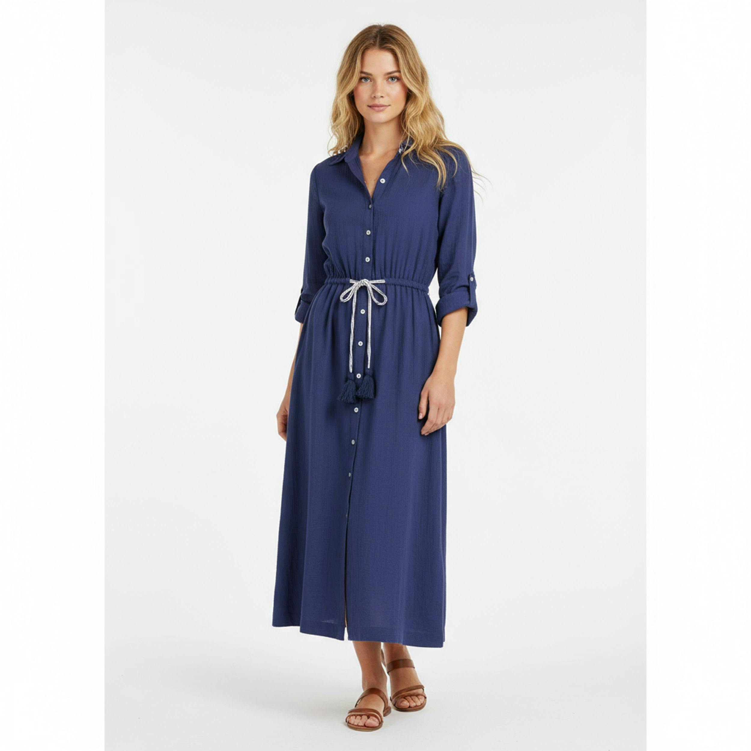 Anais Womens Shirtdress Lapis Blue, blue
