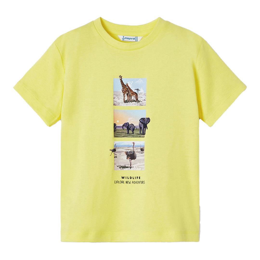 Yellow 2pc Animal Graphic T-Shirt Set