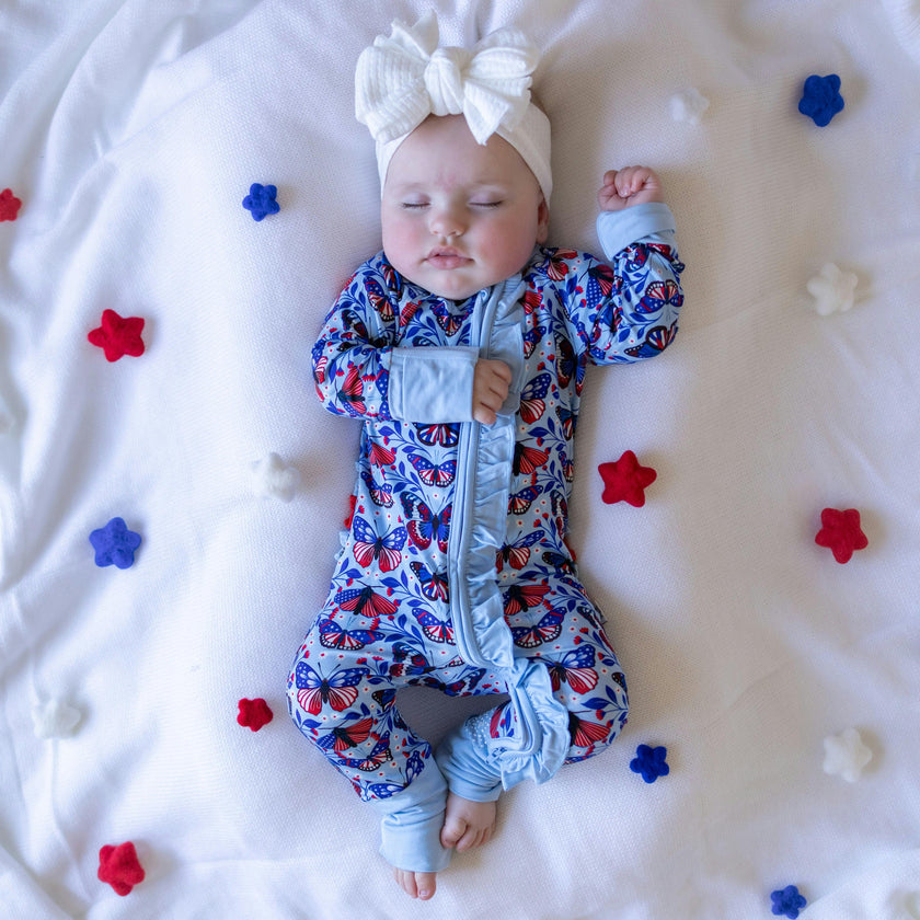 Liberty Wings Ruffle Snoozer