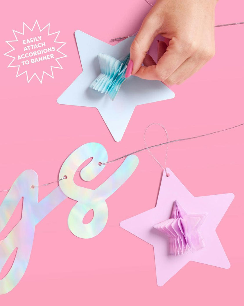 No Boys Allowed Banner - iridescent foil banner