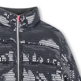 Grey Faceted Puffer Jacket