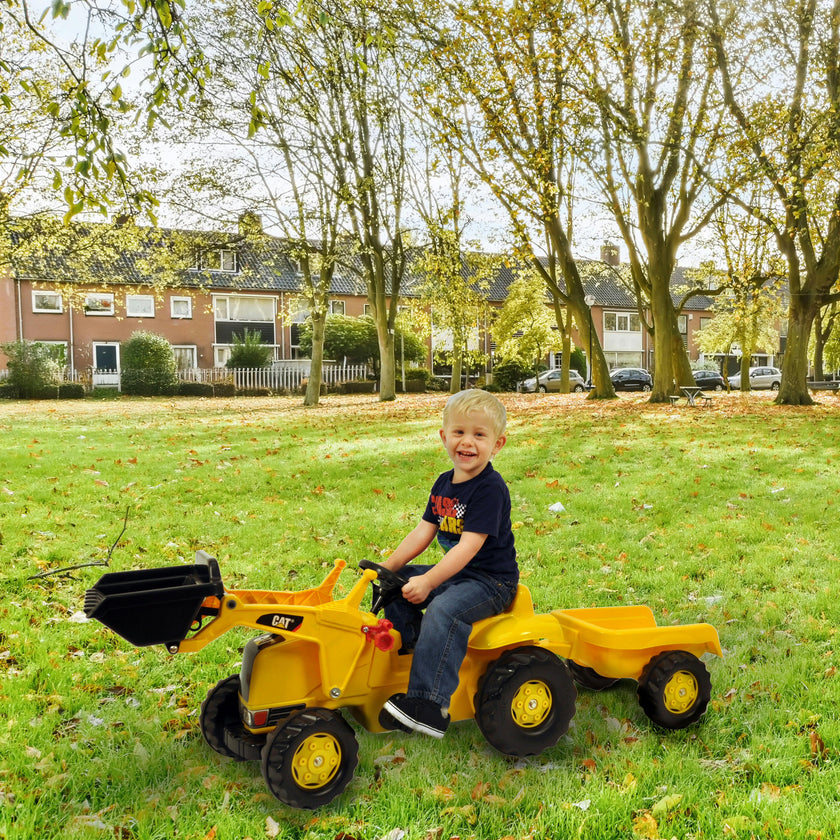 CAT Kid Tractor With Trailer