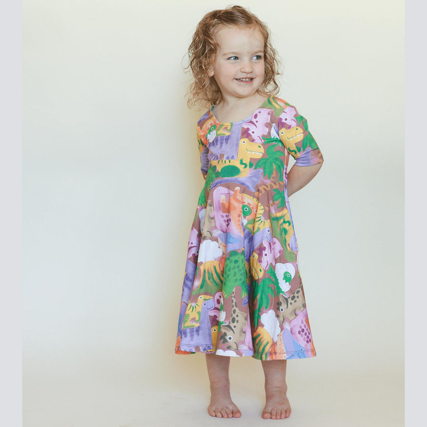 Reese Print Scoop Neck Dress