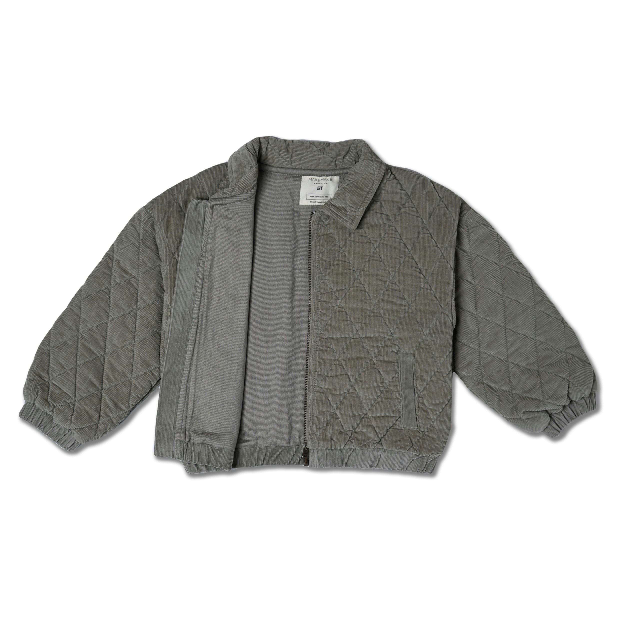 Organic Quilted Bomber Corduroy Jacket
