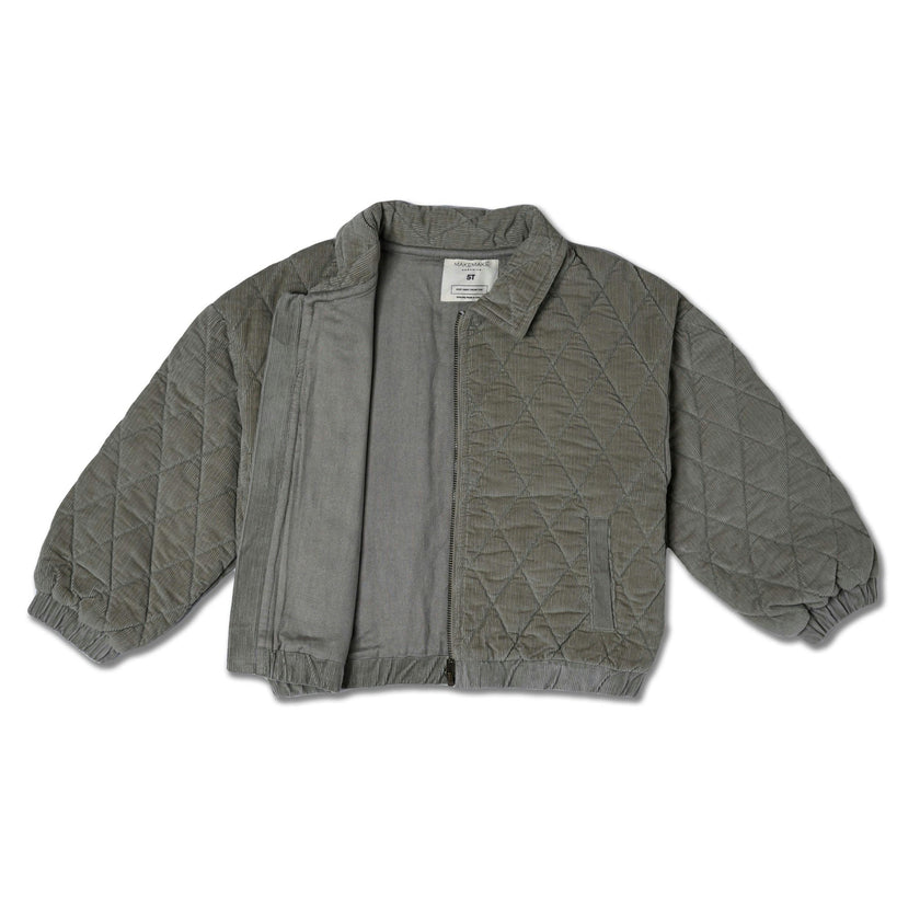 Organic Quilted Bomber Corduroy Jacket