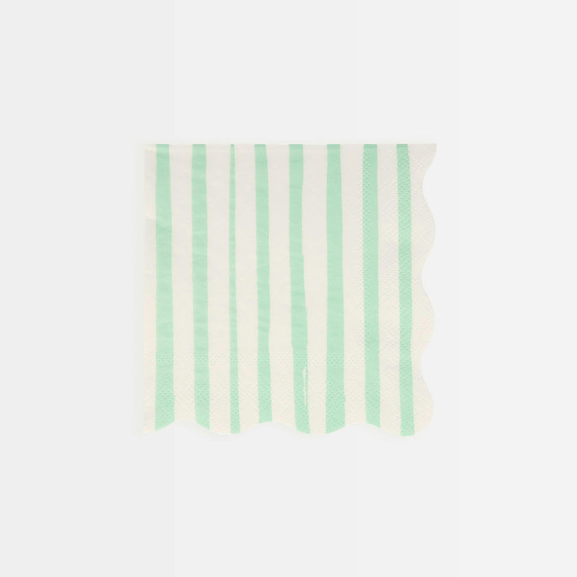 Mint Stripe Small Napkins