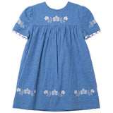 Criss Cross Flower Embroidered Dress