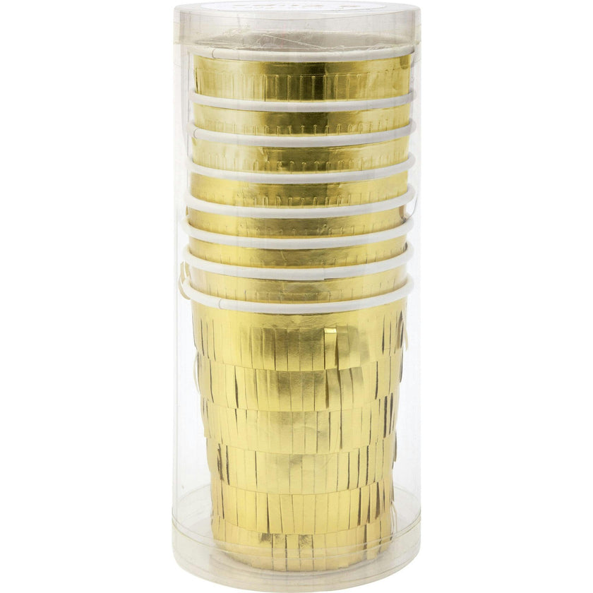 Gold Fringe Party Cups
