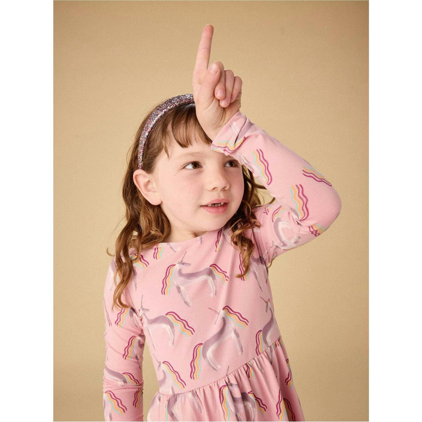 Printed Ballet Dress, Pink
