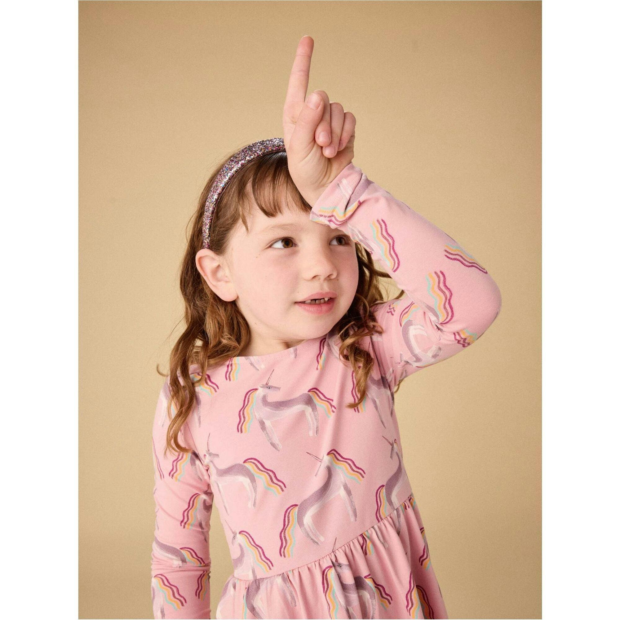 Printed Ballet Dress, Pink