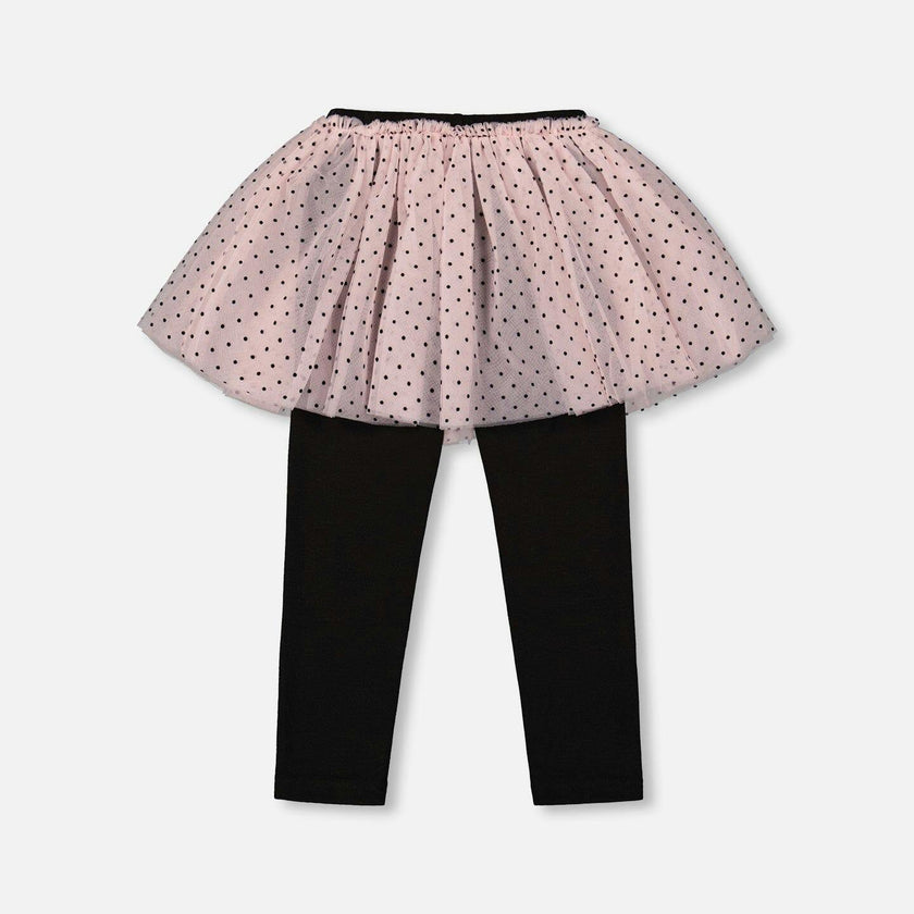 Leggings with Tulle Skirt Pink and Black