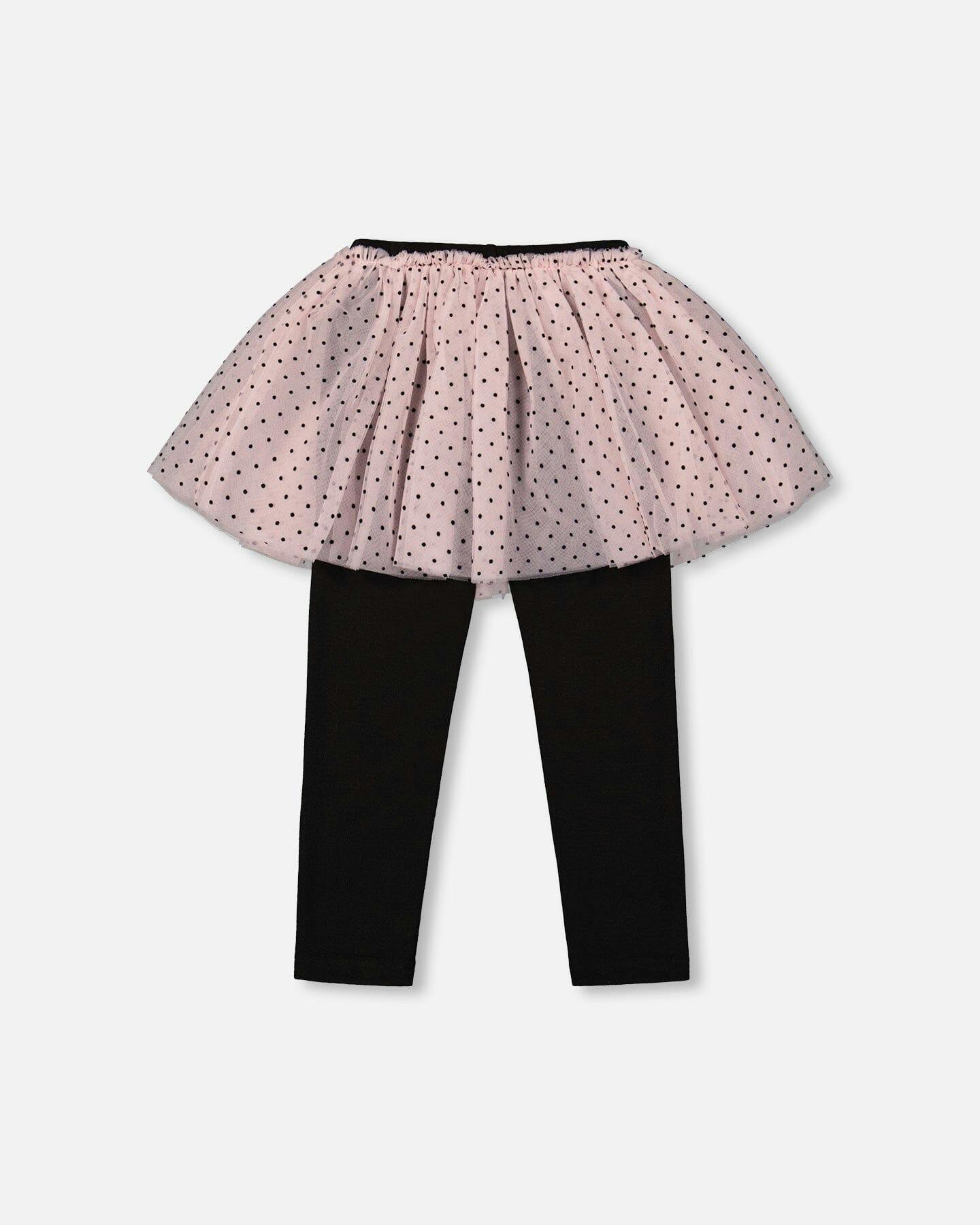 Leggings with Tulle Skirt Pink and Black