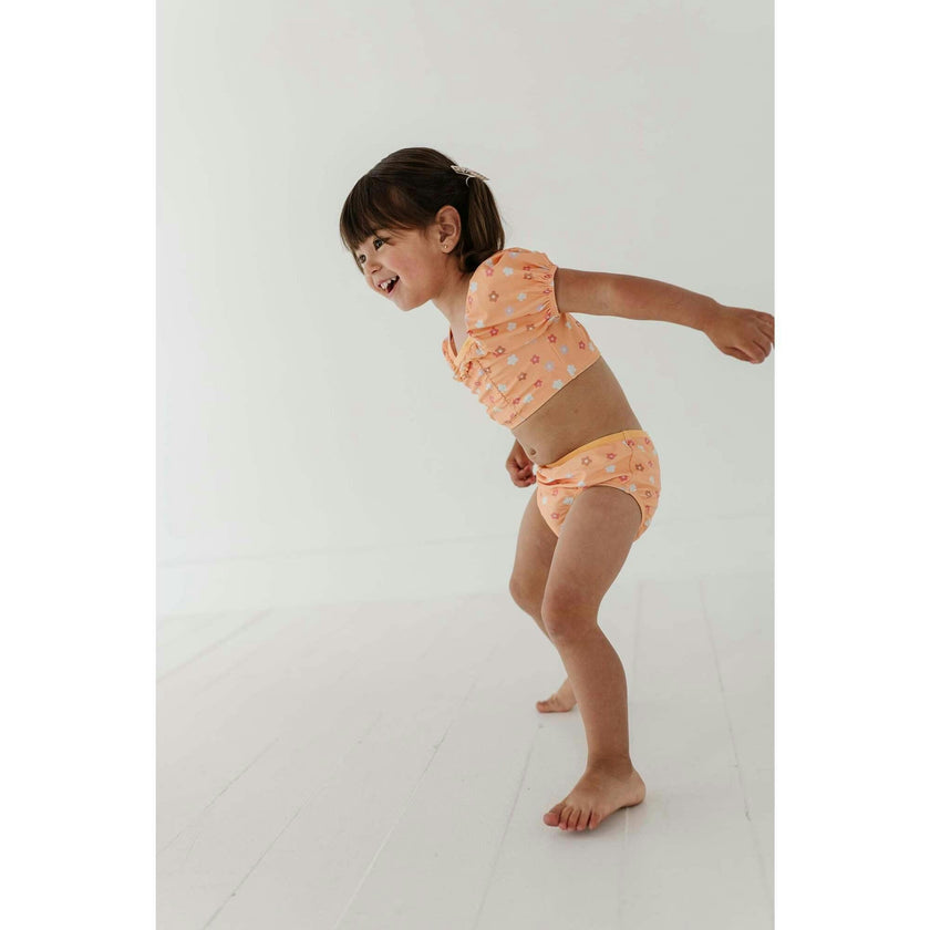 Girl's Puff Sleeve Swimsuit