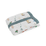 Cotton Muslin Baby Quilt - Farmyard