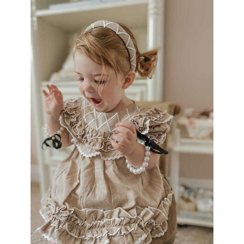 Ashlyn Linen and Lace Headband
