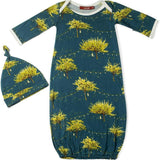 Firefly Bamboo Newborn Gown & Hat Set