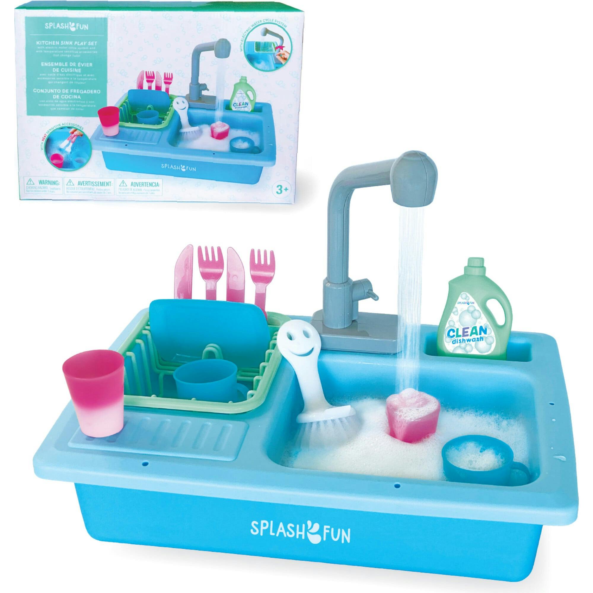 SPLASHFUN Wash-up Kitchen Sink Play Set