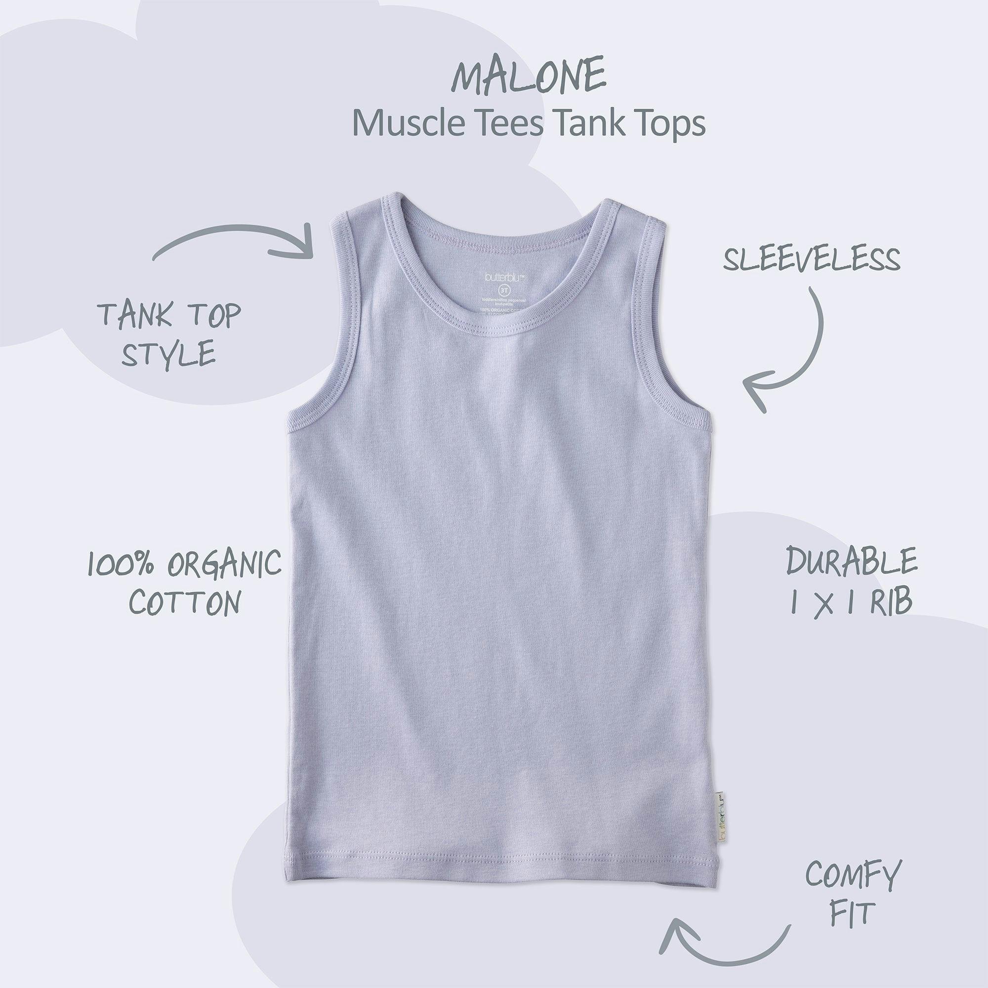 MALONE 5-Pack Toddler Tank Top Undershirts