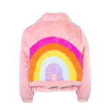 Rainbow Faux Fur Coat