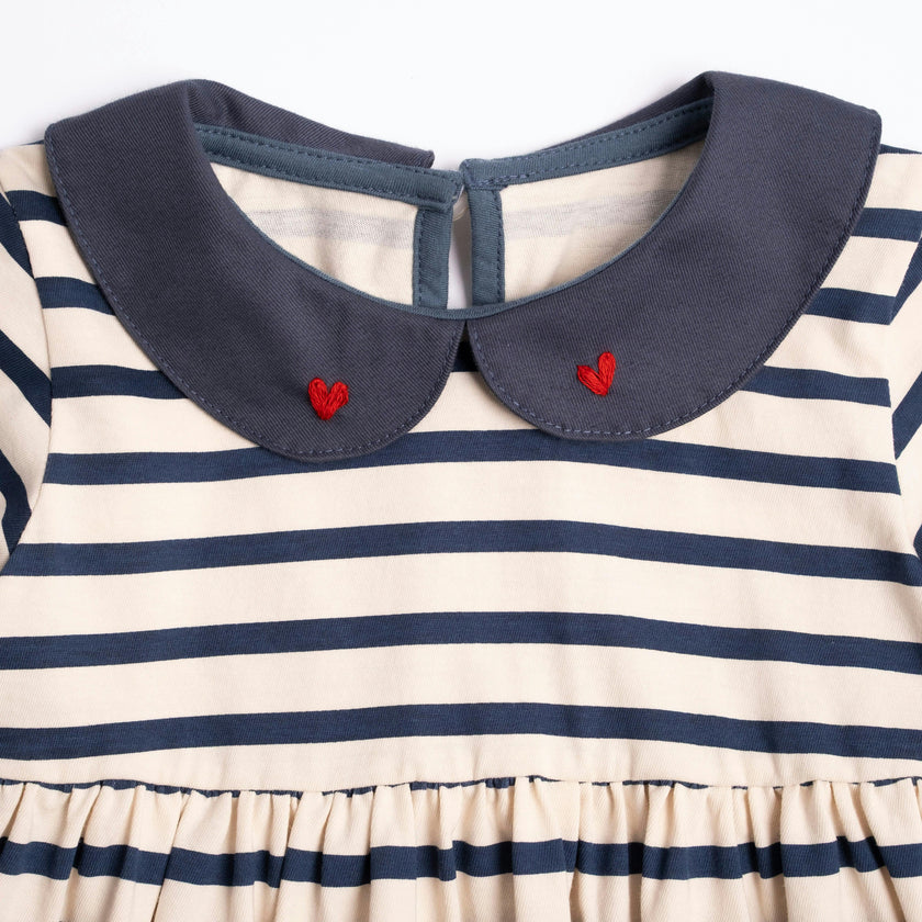 Marina Romper in Navy Stripe