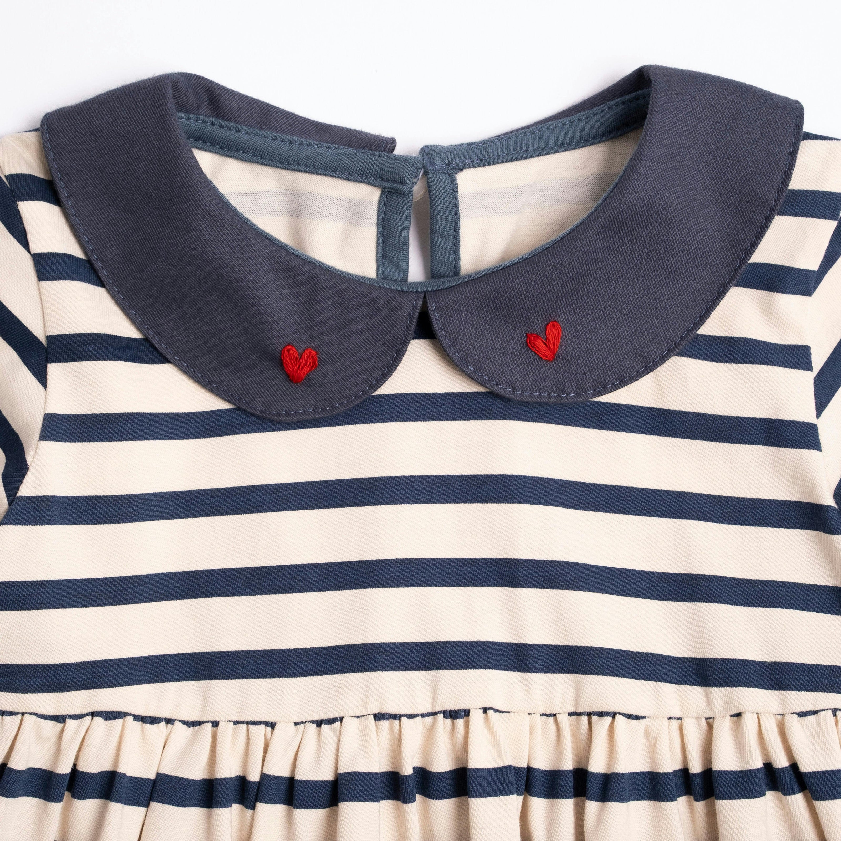 Marina Romper in Navy Stripe