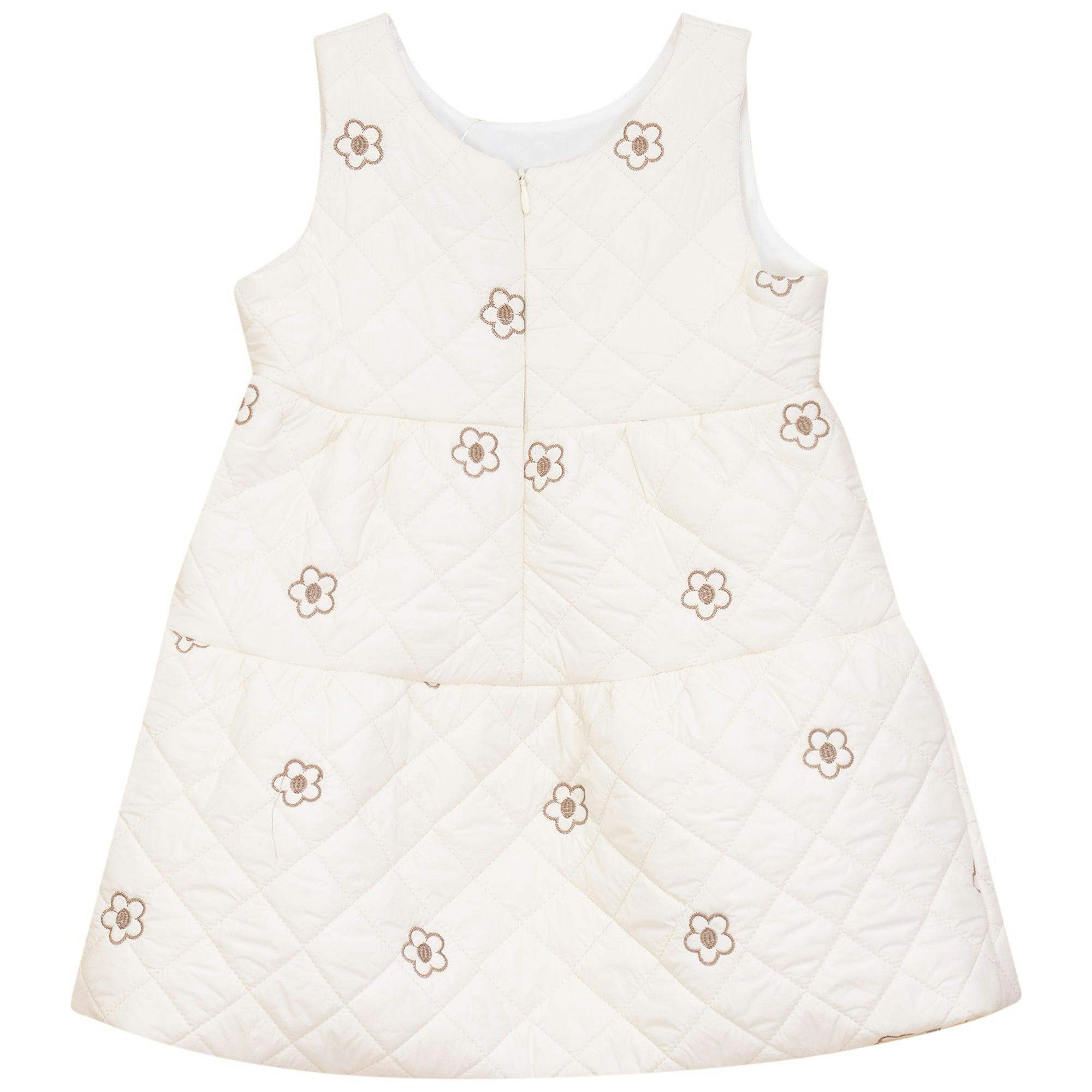 Quilted Printed Jumper Cream