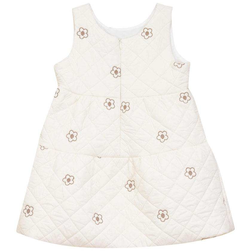 Quilted Printed Jumper Cream