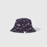 Reversible Glow-in-the-Dark Bucket Hat – Dino Skeleton Bones