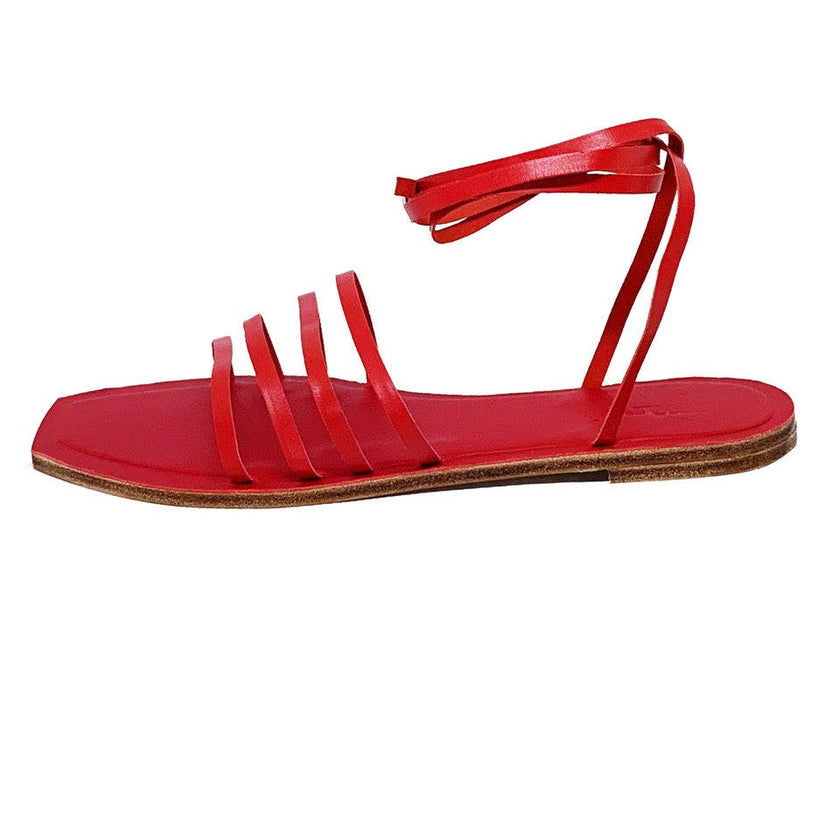 Francisco linear leather sandals