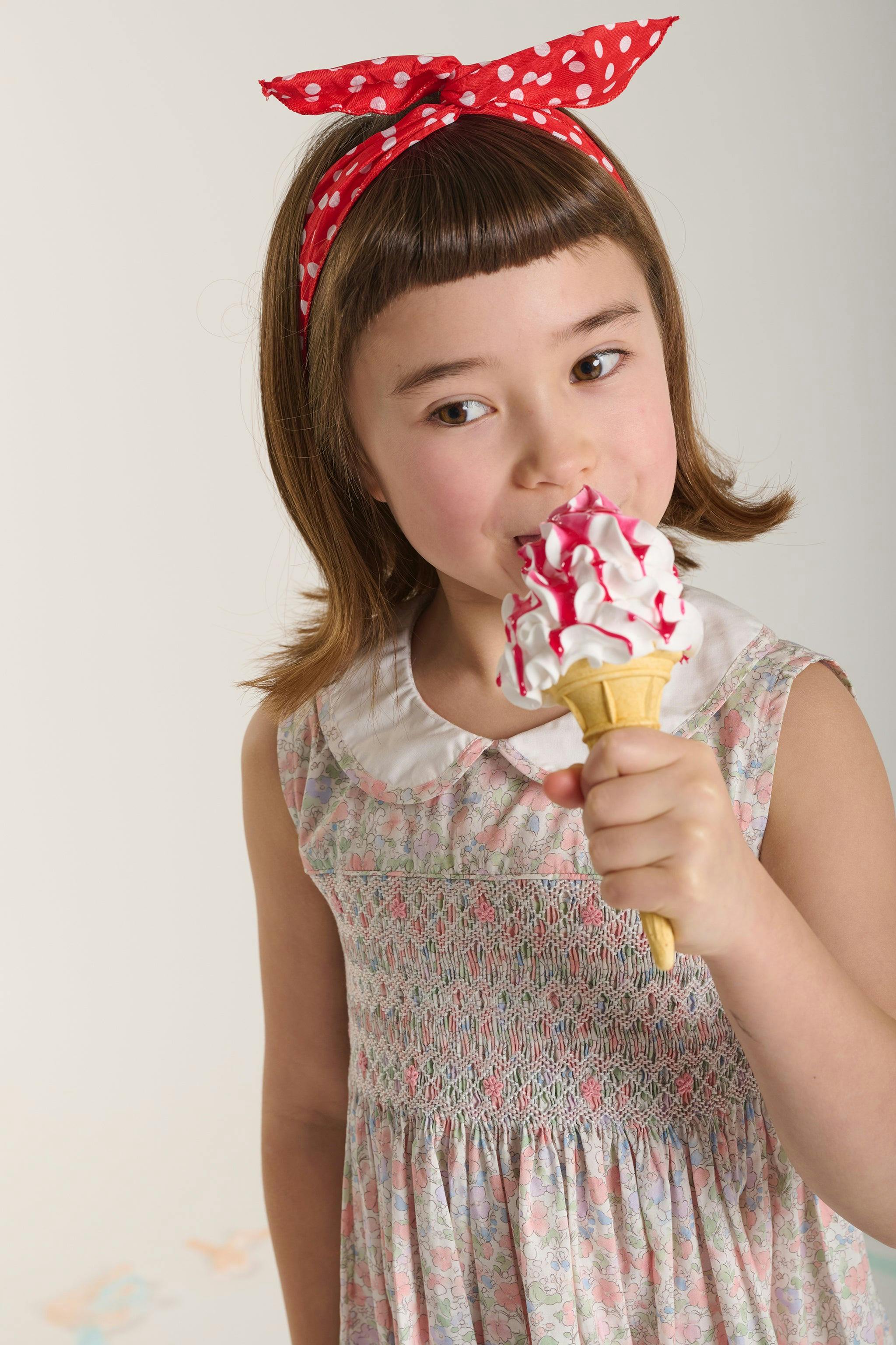 Hand-Smocked Girls Dress - Fiona