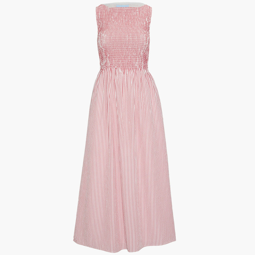 The Cosima Nap Dress - Red Ticking Stripe