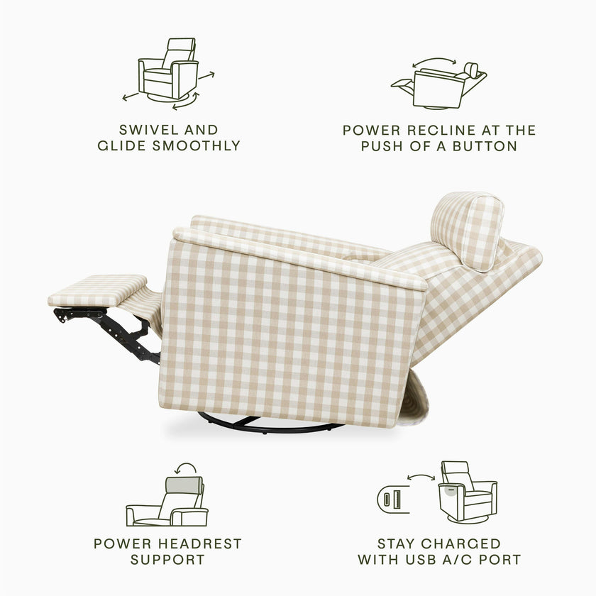 Namesake Willa Plus Power Glider Recliner w/ Power Headrest