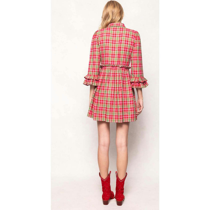 Bowie Dress in Rosewood Tartan