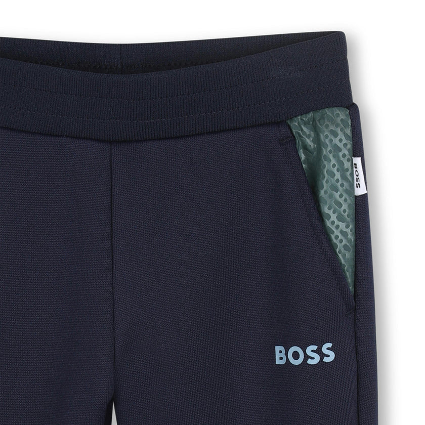 Dark Navy & Green Panel Tracksuit