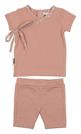Speckled Wrap Top & Short Set