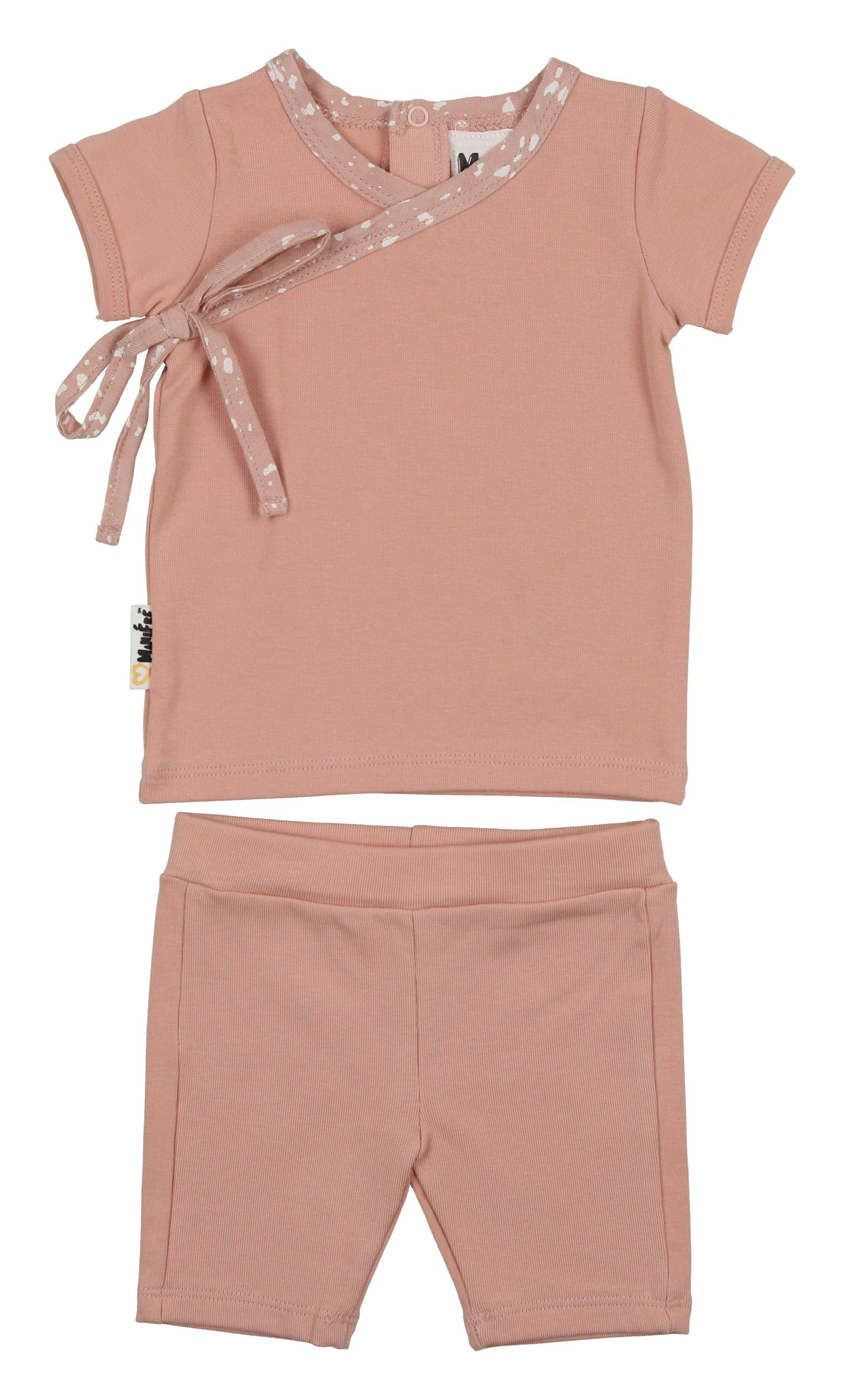 Speckled Wrap Top & Short Set