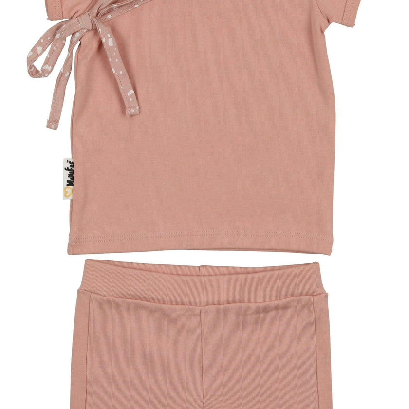 Speckled Wrap Top & Short Set
