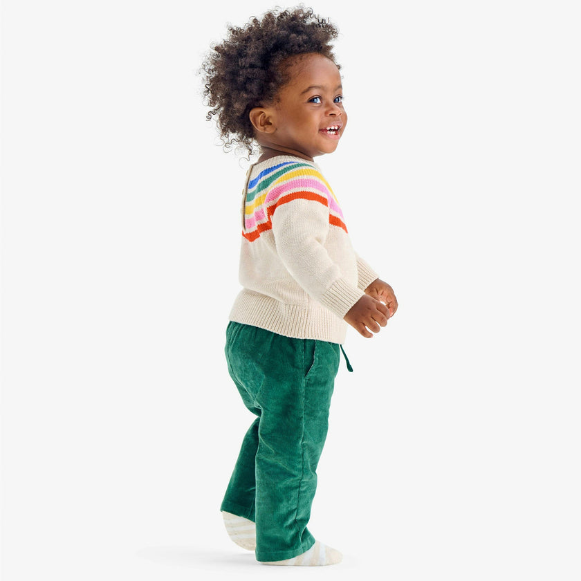 Baby stretch corduroy drawstring pant