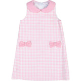 Houndstooth Dress with Bow Pockets